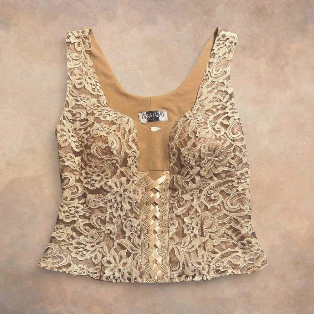 Euro fairy romantic coquette lace corset blouse
